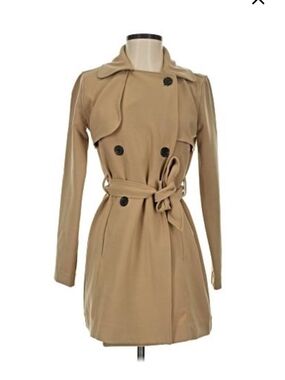 Abercrombie & Fitch Beige Trench-Style Coat